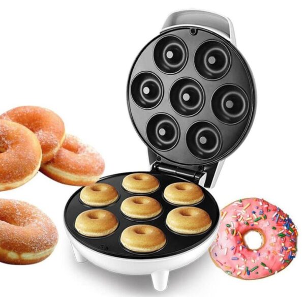 Máquina para mini donas de 7 unidades en color compacto