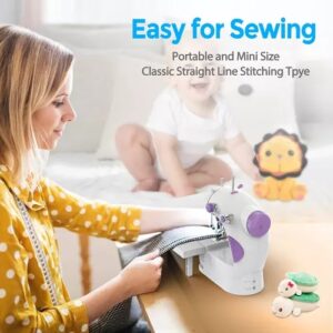 Mini máquina de coser portátil con mesa de extensión desmontable