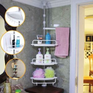 Organizador esquinero multifuncional para baño de 4 niveles