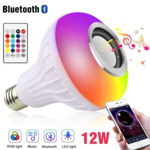 BOMBILLO PARLANTE LED MULTICOLOR + BLUETOOTH