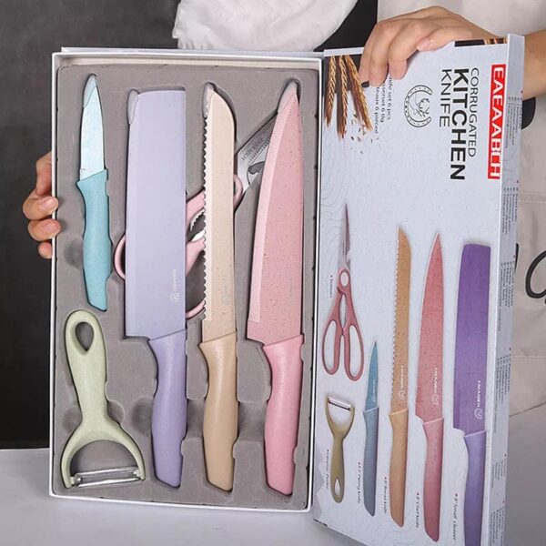 SET DE CUCHILLOS DE 6 PIEZAS  ESTILO MARMOL - Image 2