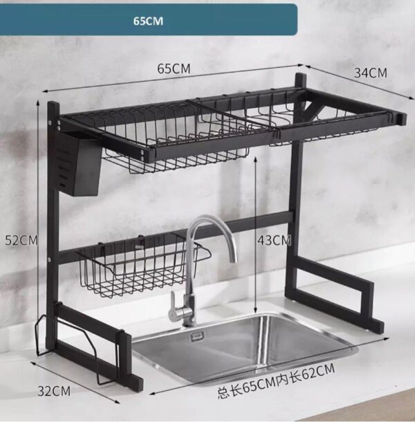 ESCURRIDOR DE PLATOS EN ACERO INOXIDABLE 85CM