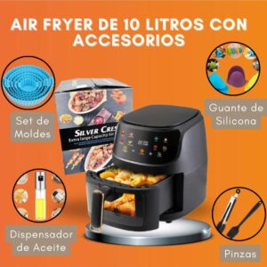 FREIDORA DE AIRE SIN ACEITE DIGITAL AIR FRYER 10 LITROS