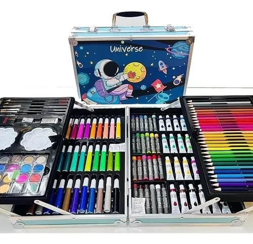 MALETA METALICA, SET ARTISTICO PARA NIÑOS Y ADULTOS