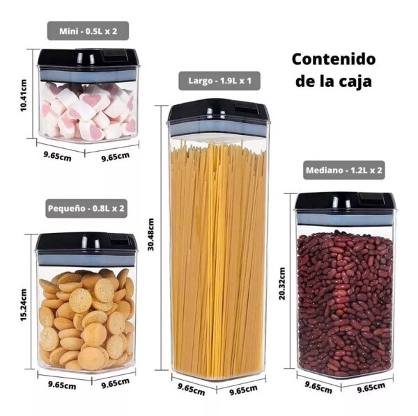 ORGANIZADOR DE COCINA TRANSPARENTE X 7 PIEZAS