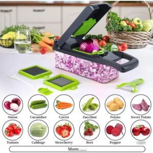 SET RALLADOR, CORTADOR Y PICADOR DE FRUTAS Y VERDURAS 14 PZS