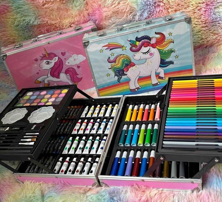 MALETA METALICA, SET ARTISTICO PARA NIÑOS Y ADULTOS