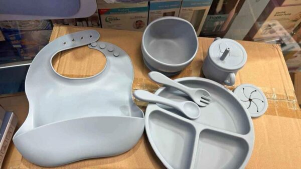 VAJILLA DE SILICONA PARA BEBE X 7 PIEZAS