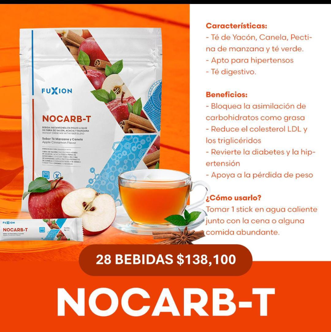NOCARB T-FUXION Controla carbohidratos y Activa el Metabolismo